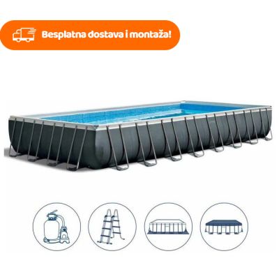 Intex bazen Ultra XTR - set sa metalnom konstrukcijom 9.75m x 4.88m x 1.32m