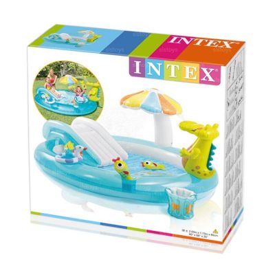 Intex bazen sa toboganom Gator Play Center 201x170x84 cm