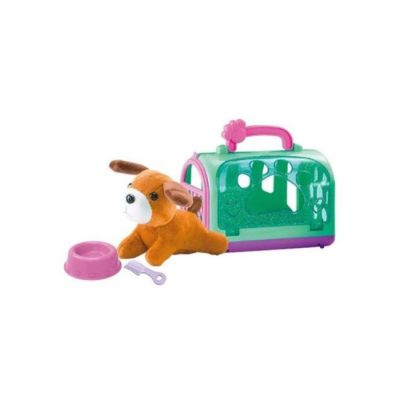 Igračka plišana kuca u zelenom koferu sa dodacima