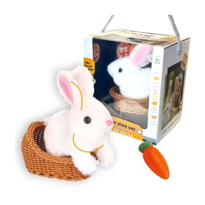 Igračka plišani interaktivni zeka u korpi