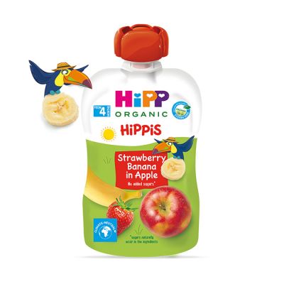 Voće u tubi-jagoda,banana,jabuka 100g 4mj