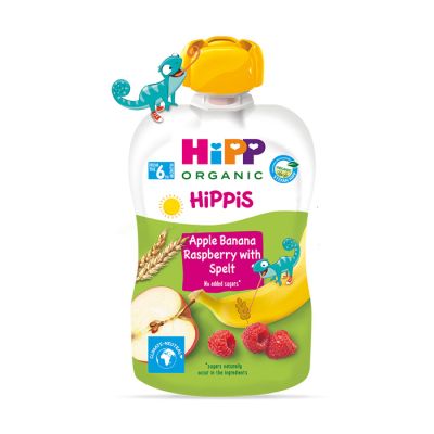 Voće u tubi-jabuka, banana i malina sa integralnim žitaricama 100g 6mj