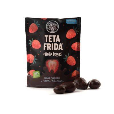 Teta Frida choco fruits cijele jagode u crnoj cokoladi 100g