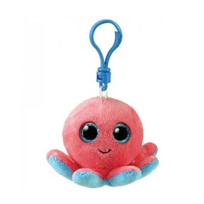 Igračka Ty Pliš oktopod,privezak clip
