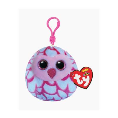 Igračka privezak Ty Pliš pink sova, clip