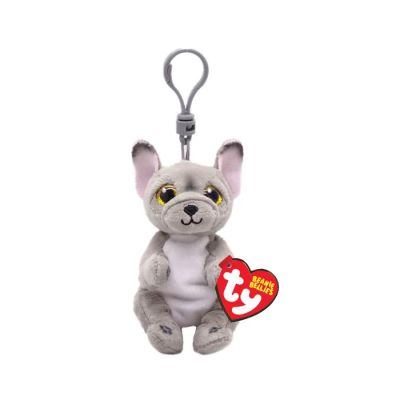 Igračka privezak Ty Pliš sivi pas, clip
