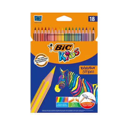 BIC KIDS EVOLUTION drvene bojice sa prugama 18