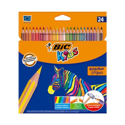 BIC KIDS EVOLUTION drvene bojice sa prugama 24