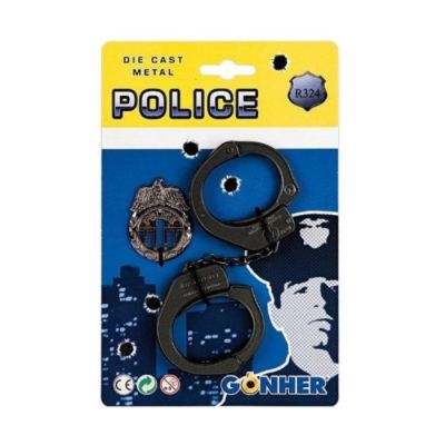 Igračka policijski bedž i lisice