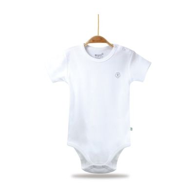 Bodi za bebe BiOrganic kratkih rukava basic bijeli 92