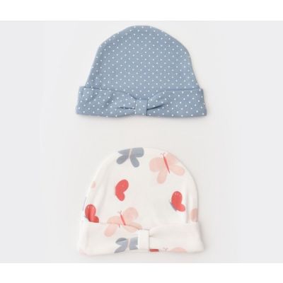 Kapa za bebe  BiOrganic cvijeće 2 dijela plava