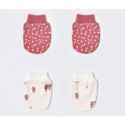 Rukavice za bebu BiOrganic 2 kom ljubav roze