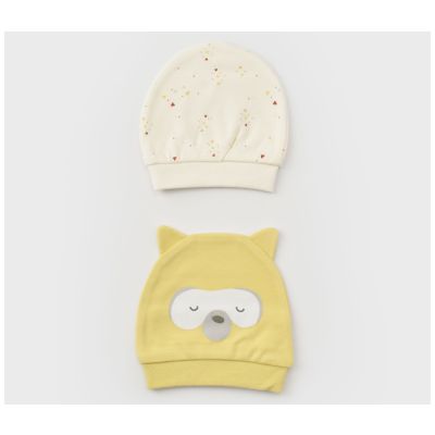 Kapa za bebu BiOrganic 2 komada rakun žuta