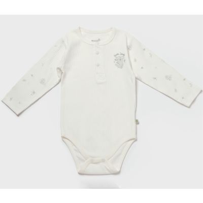 Bebi bodi dugi rukav Biorganic, sivi 98 cm