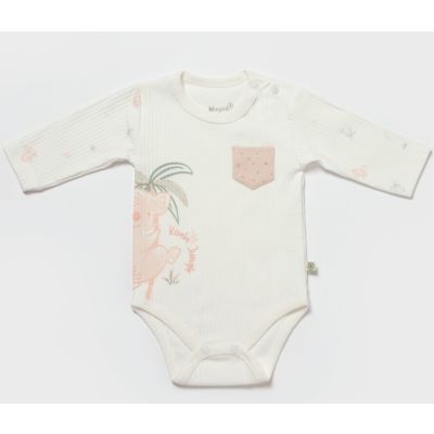 Bebi bodi dugi rukav Biorganic, rozi 86 cm