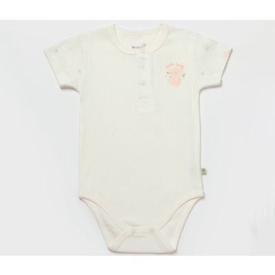 Bebi bodi kratki rukav Biorganic, rozi 98 cm