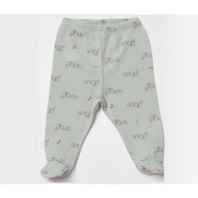 Bebi pantalone Biorganic, bež - zeleni 56 cm