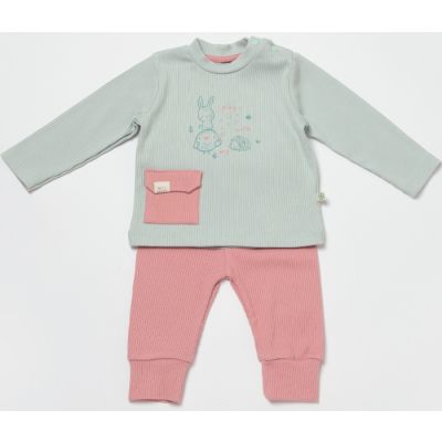 Bebi komplet BiOrganic, 92cm , zeleno-rozi