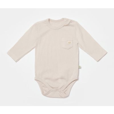 Bodi za bebe BiOrganic dugi rukav, 68cm , bež