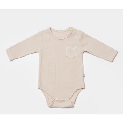 Bodi za bebe BiOrganic dugi rukav, 56cm , bež