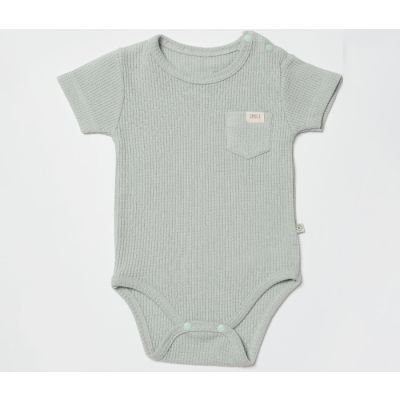 Bebi bodi kratki rukav Biorganic, zeleni 74 cm