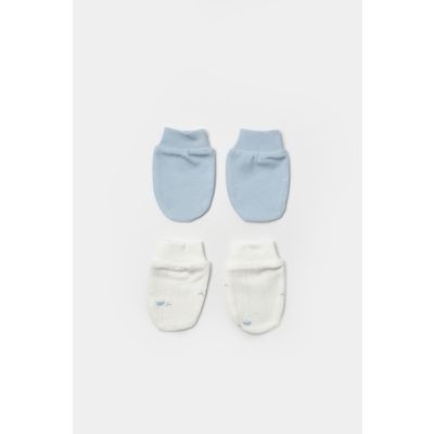 Bebi rukavice BiOrganic 2/1 bež/plave