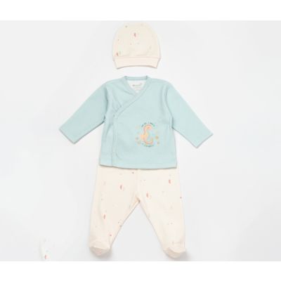 Bebi set BiOrganic 3/1 bež/plavi ,62cm