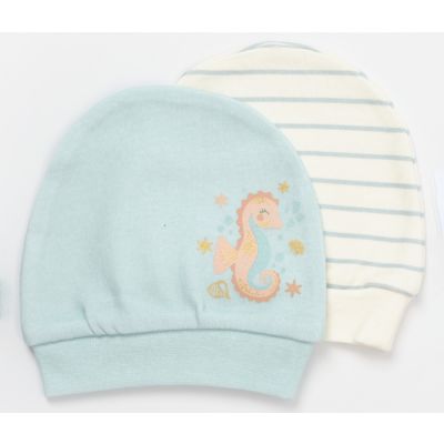 Bebi kapa BiOrganic 2/1 bež/plava