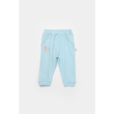 Bebi pantalone BiOrganic plave/roze,86cm