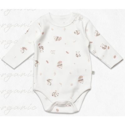 Bodi za bebe BiOrganic dugi rukav,bež,80cm.