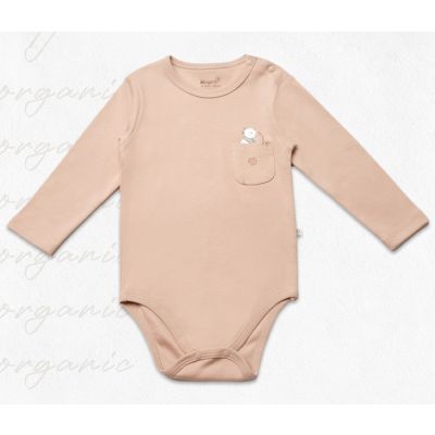 Bodi za bebe BiOrganic dugi rukav,braon,3