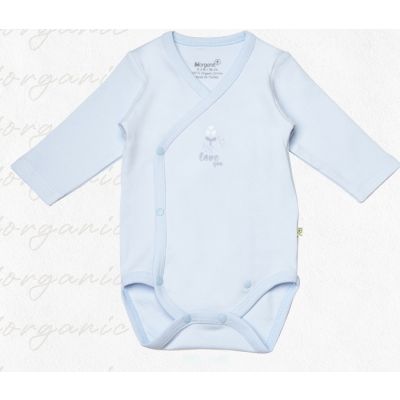 Bodi za bebe BiOrganic dugi rukav,lila,56cm.