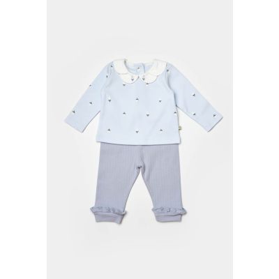 Bebi pantalone sa majicom Biorganic ,lila,62cm.
