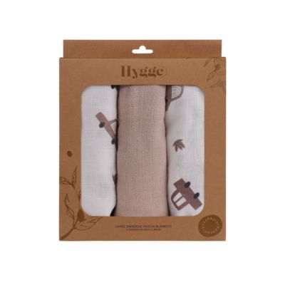 Hygge tetra pelena od muslina  cookie beige 3kom. 80x80cm