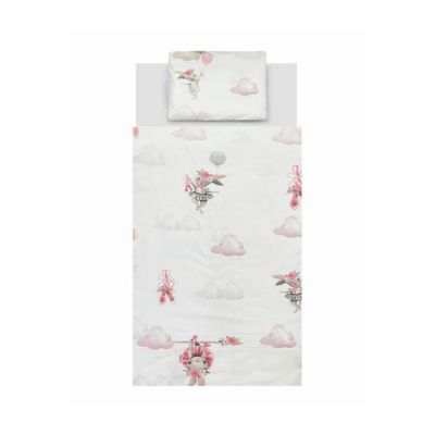 Posteljina kidzz 3 dijela, zeka roza