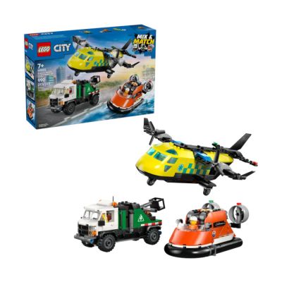 Igračka Lego kocke City Airplane, Service Truck & Hovercraft Remix 7+