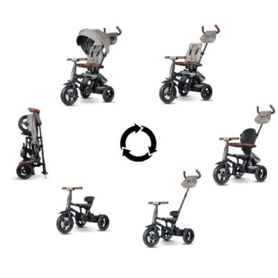 QPlay triciklo Rito  Deluxe S380-17, sivo