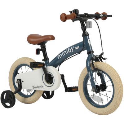Q Play Biciklo Miniby 12 inc , sivo plavo