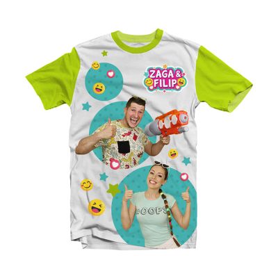 Djecija majica Zaga i Filip zelena, velicina 4 kratki rukav