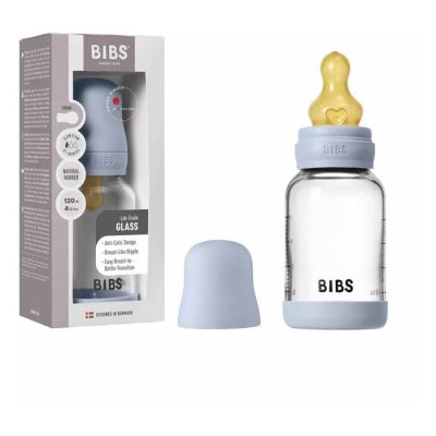 Flašica 120 ml Blue  - spori protok - staklena kaucuk