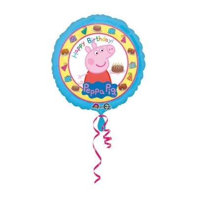 Klasični balon od folije "Peppa Pig Happy Birthday" okrugli 43cm