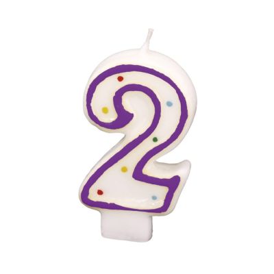 Svjećica za tortu broj 2 visine 7.3 cm