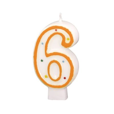 Svjećica za tortu broj 6 visine 7.3 cm