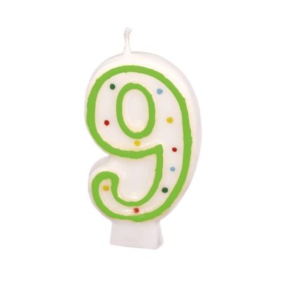 Svjećica za tortu broj 9 visine 7.3 cm