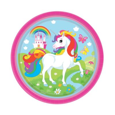 8 tanjira Unicorn okrugli papir 23 cm