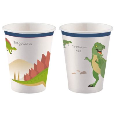 8 čaša Happy Dinosaur papir 250 ml