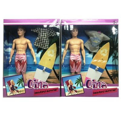 Igračka muška lutka sa daskom za surf