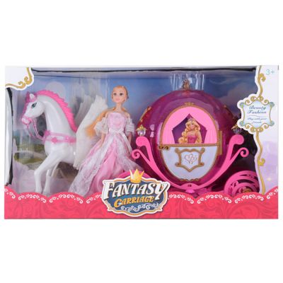 Igračka princeza 29cm sa konjem i kočijom