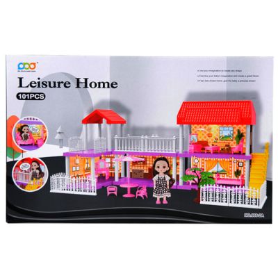 DIY kuća sa namještajem, svijetlom i lutkicom