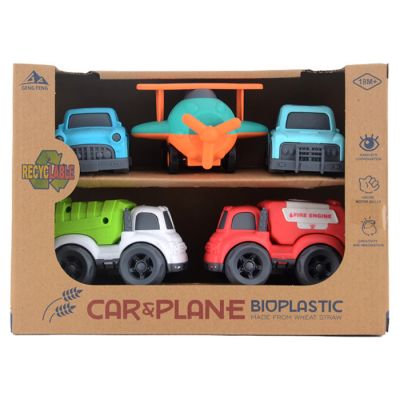 Igračka set 5 vozila od bioplastike